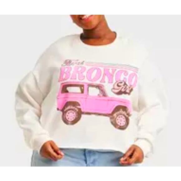 FORD Bronce Grayson Threads SMALL Slight Cropped Sweatshirt Pullover NWT - Picture 1 of 5